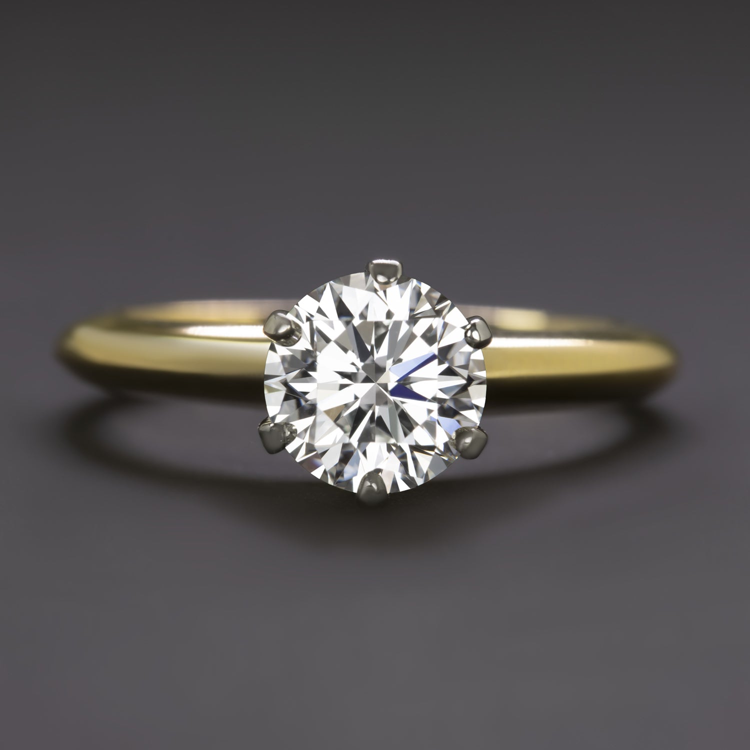 TIFFANY CO DIAMOND ENGAGEMENT RING H VS1 18K GOLD