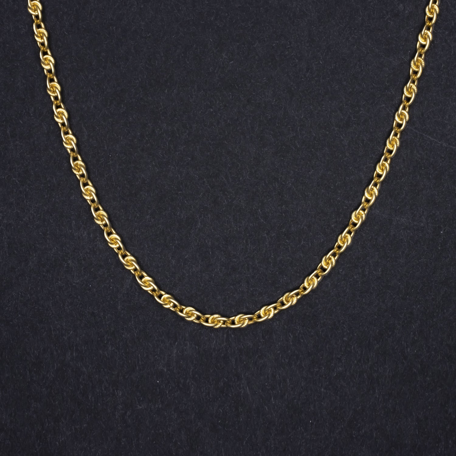 21k YELLOW GOLD CHAIN 20in NECKLACE CLASSIC DOUBLE TWIST CABLE