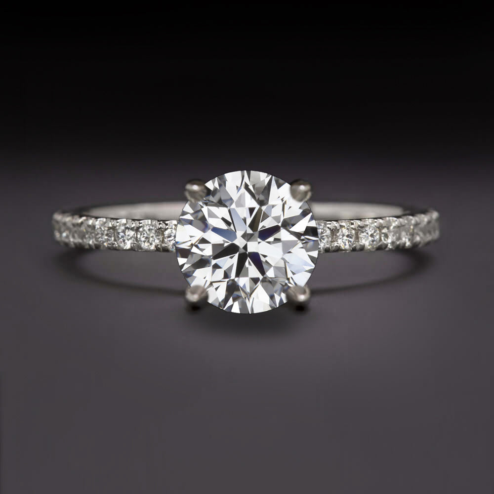 CARAT LAB CREATED DIAMOND ENGAGEMENT RING EXCELLENT ROUND CUT