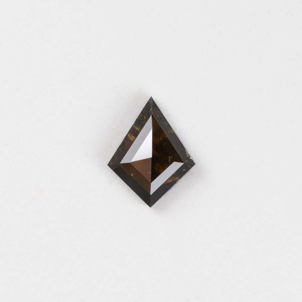 0.78ct NATURAL DIAMOND KITE SHAPE ROSE CUT RUSTIC BROWN LOOSE SALT AND ...