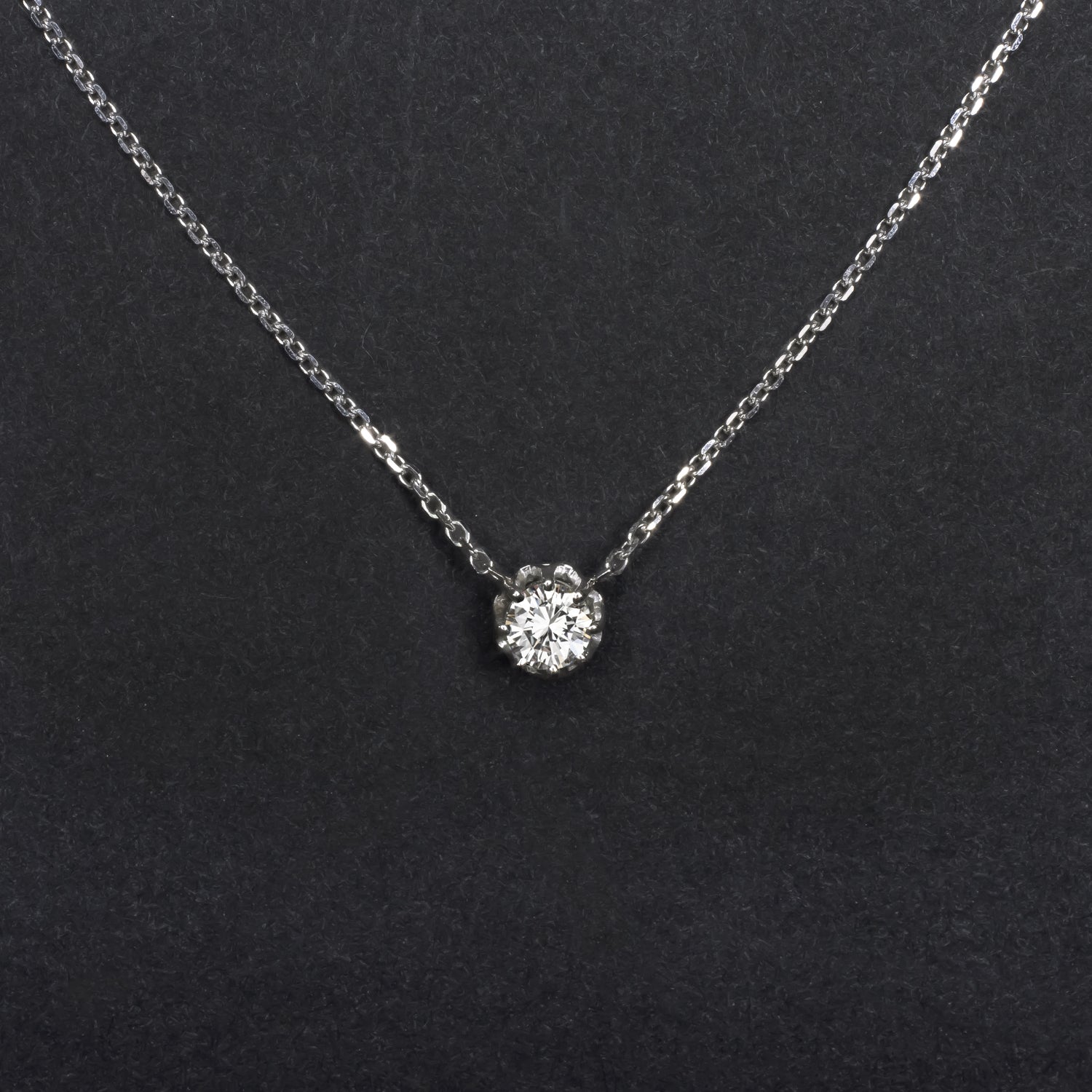 diamond solitaire buttercup diamond necklace