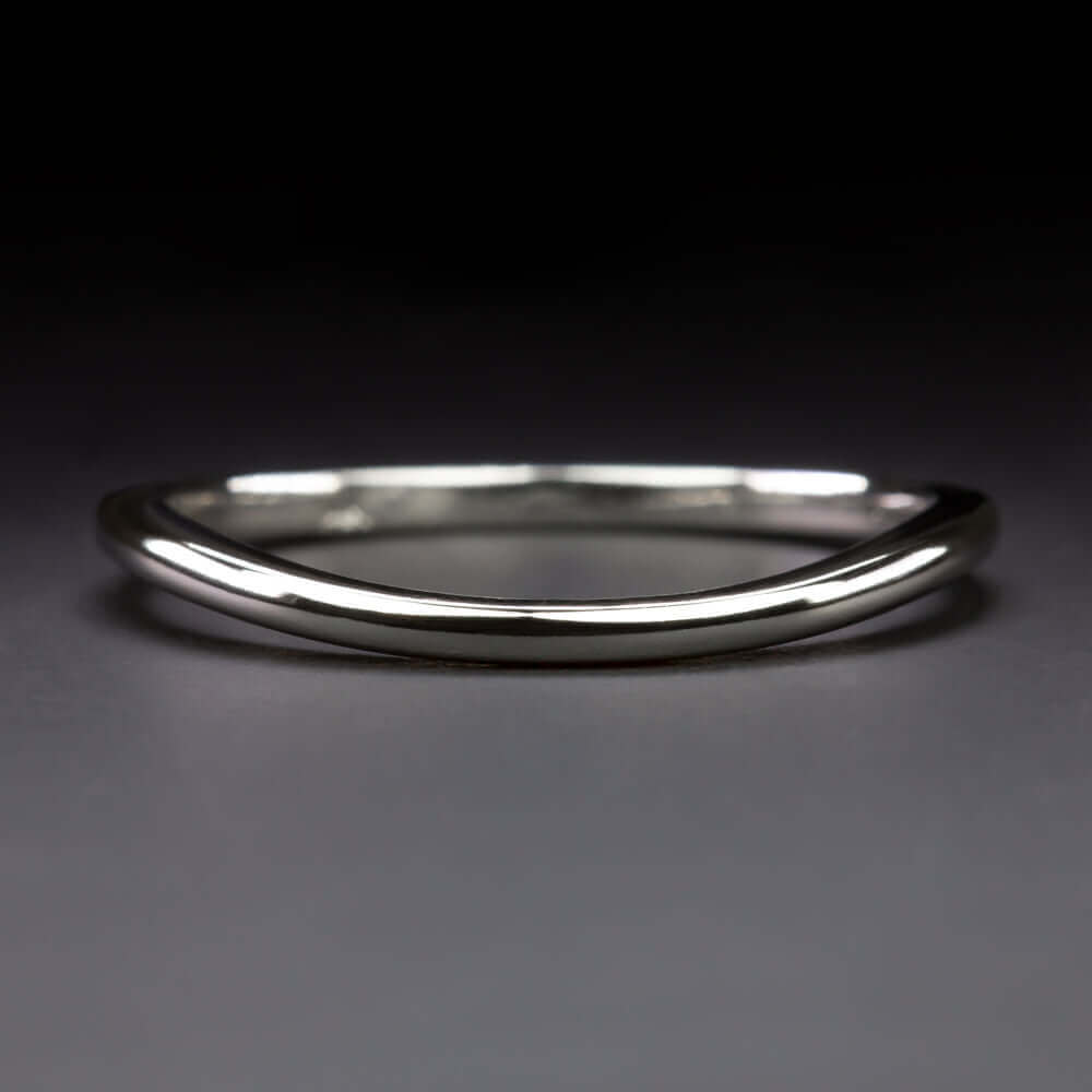 CONTOUR WEDDING BAND STACKING RING NATURAL 14K WHITE YELLOW ROSE GOLD ...