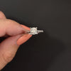1 CARAT DIAMOND TACORI ENGAGEMENT RING CERTIFIED H SI2 ROUND CUT 18k WHITE GOLD