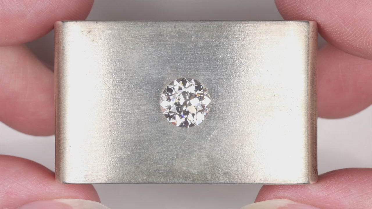 2 CARAT OLD EUROPEAN CUT LAB CREATED DIAMOND CERTIFIED VINTAGE STYLE F VS1