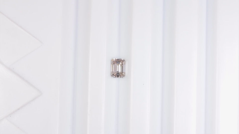 GIA CERTIFIED 0.58ct FANCY PINK BROWN EMERALD CUT DIAMOND SI1 NATURAL LOOSE