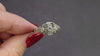VINTAGE DIAMOND SOLITAIRE RING OLD EUROPEAN CUT 18K WHITE GOLD FILIGREE 0.20ct