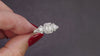 1.07ctw NATURAL DIAMOND RING EMERALD CUT 14k WHITE GOLD HALO COCKTAIL ENGAGEMENT