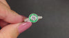 DIAMOND EMERALD HALO ENGAGEMENT RING E SI1 VINTAGE STYLE ART DECO TARGET ROUND