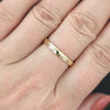 VINTAGE ORANGE BLOSSOM WEDDING RING ENGRAVED ETERNITY BAND SOLID 14k YELLOW GOLD