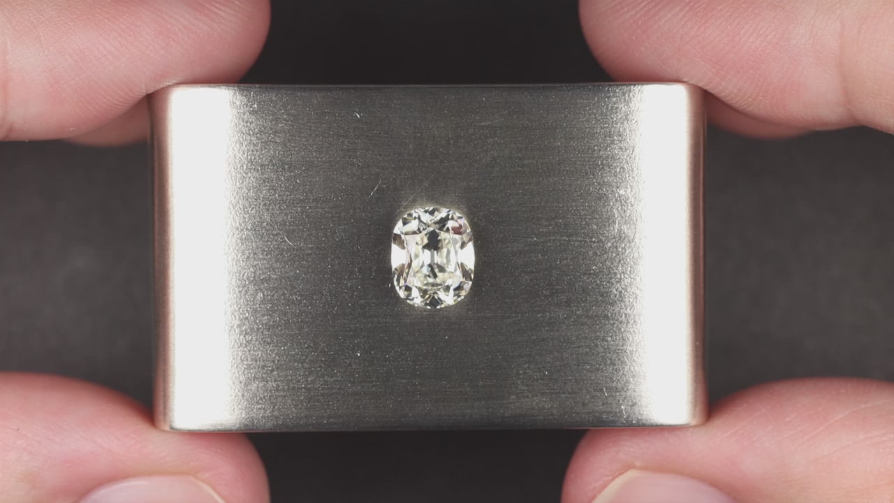 3 CARAT OLD MINE CUT DIAMOND STUD EARRINGS GIA CERTIFIED J VS CUSHION BRILLIANT