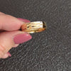 SOLID 10k GOLD 6mm WIDE WEDDING RING HAMMERED CIGAR STACKING BAND MENS LADIES