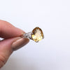 CITRINE VINTAGE STYLE COCKTAIL RING STERLING SILVER OVAL SHAPE FILIGREE ART DECO