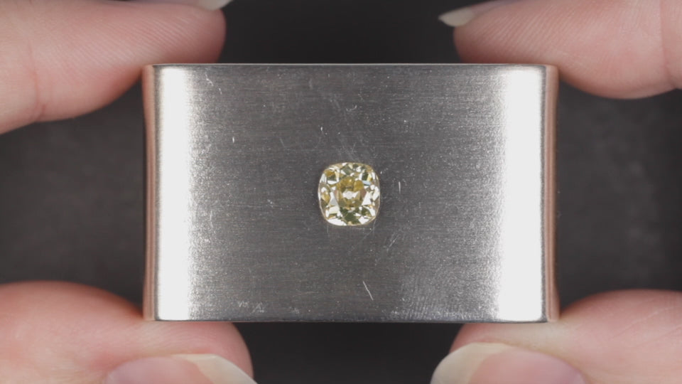 1ct GIA CERTIFIED ANTIQUE OLD MINE CUT DIAMOND NATURAL FANCY CHAMPAGNE SI1 LOOSE