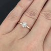 1 CARAT NATURAL CHAMPAGNE DIAMOND ENGAGEMENT RING SOLITAIRE 14k ROSE GOLD ROUND