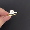2ct LAB CREATED DIAMOND ENGAGEMENT RING OLD MINE CUT CERTIFIED GOLD SOLITAIRE