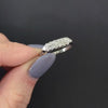 VINTAGE DIAMOND PLATINUM 2 ROW BAND E-F VS COCKTAIL RING NATURAL ESTATE CLASSIC