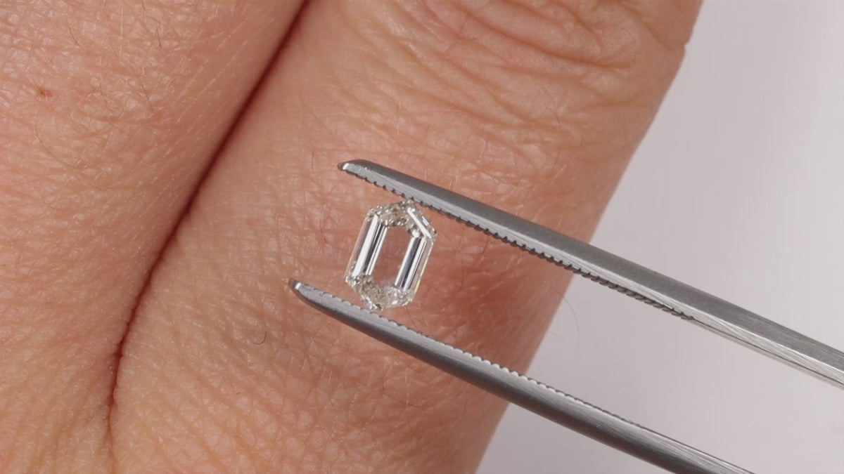 0.44ct J-K SI2 ELONGATED HEXAGON DIAMOND ROSE CUT GEOMETRIC SHAPE LOOSE NATURAL
