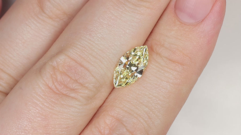 2.5ct GIA CERTIFIED FANCY YELLOW VS2 DIAMOND LOOSE MARQUISE SHAPE CUT NATURAL
