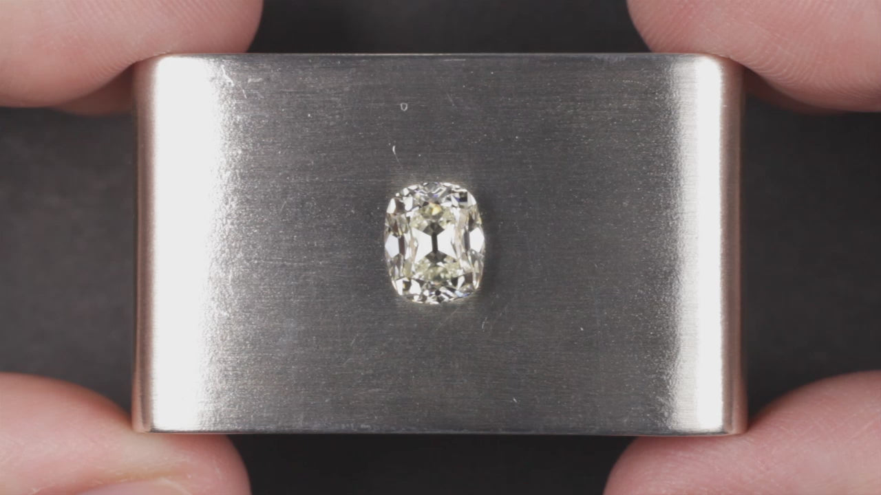 2 CARAT OLD MINE CUT DIAMOND GIA CERTIFIED M VS2 ANTIQUE STYLE CUSHION ELONGATED