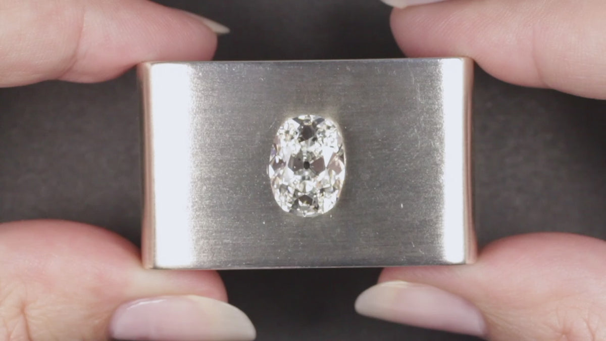 5ct F VS1 OLD MINE CUT LAB CREATED DIAMOND CERTIFIED 5 CARAT CUSHION BRILLIANT