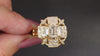 1.5 CARAT VINTAGE DIAMOND COCKTAIL RING CLUSTER STATEMENT 14k YELLOW GOLD BIG
