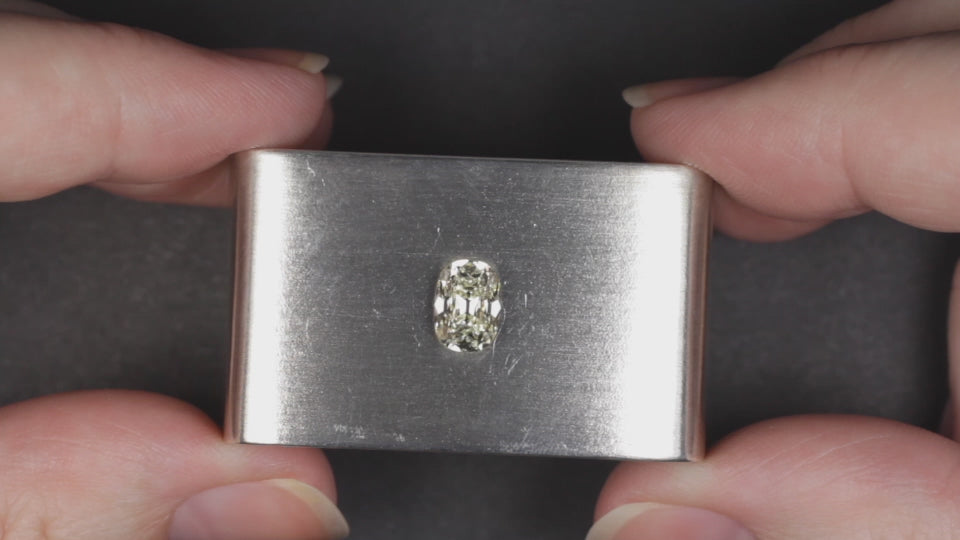 1.42c OLD MINE CUT DIAMOND GIA CERTIFIED M VS1 ELONGATED CUSHION BRILLIANT 1.5ct