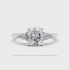 1.70c CUSHION SHAPE DIAMOND ENGAGEMENT RING GIA CERTIFIED H SI1 3 STONE PLATINUM