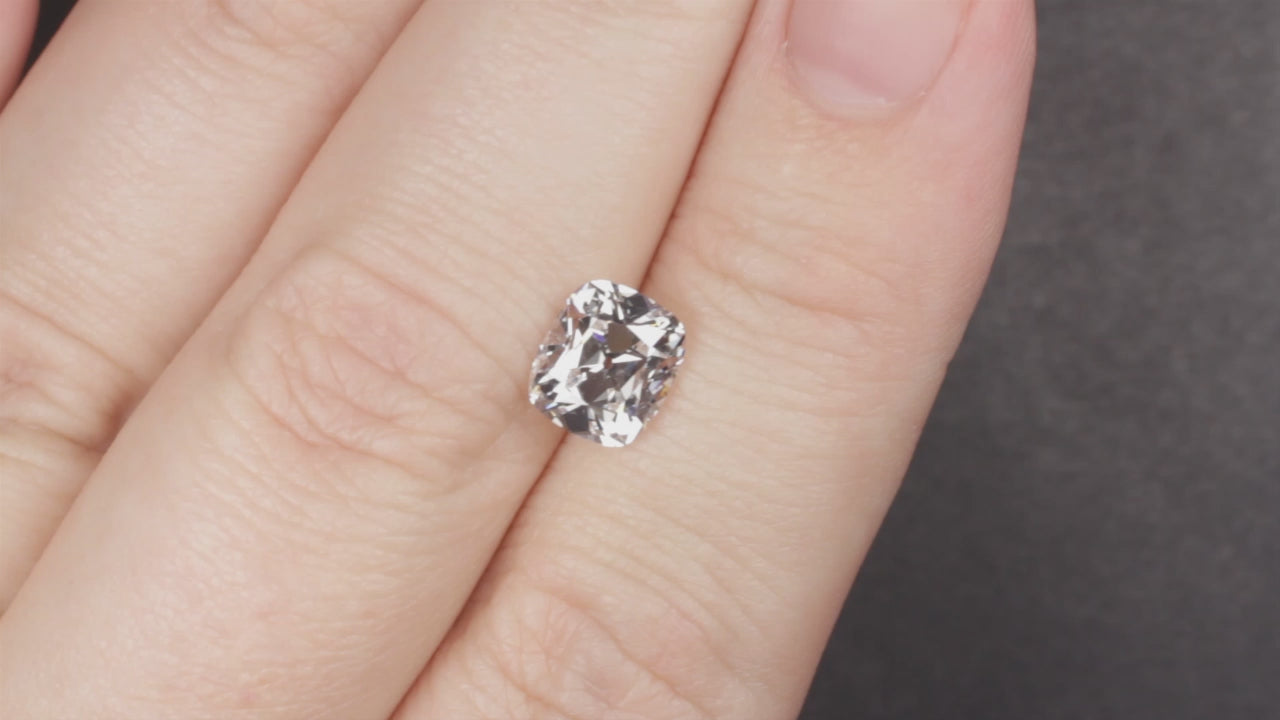 2.08ct OLD MINE CUT LAB CREATED DIAMOND CERTIFIED E VS1 CUSHION BRILLIANT 2ct