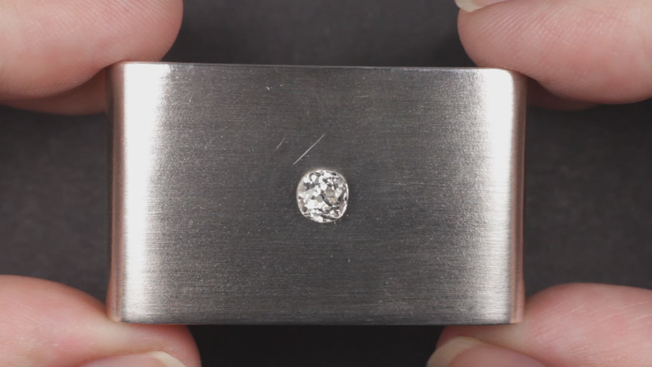 0.69ct OLD MINE CUT DIAMOND H-I VS2 LOOSE ANTIQUE NATURAL CUSHION BRILLIANT 2/3