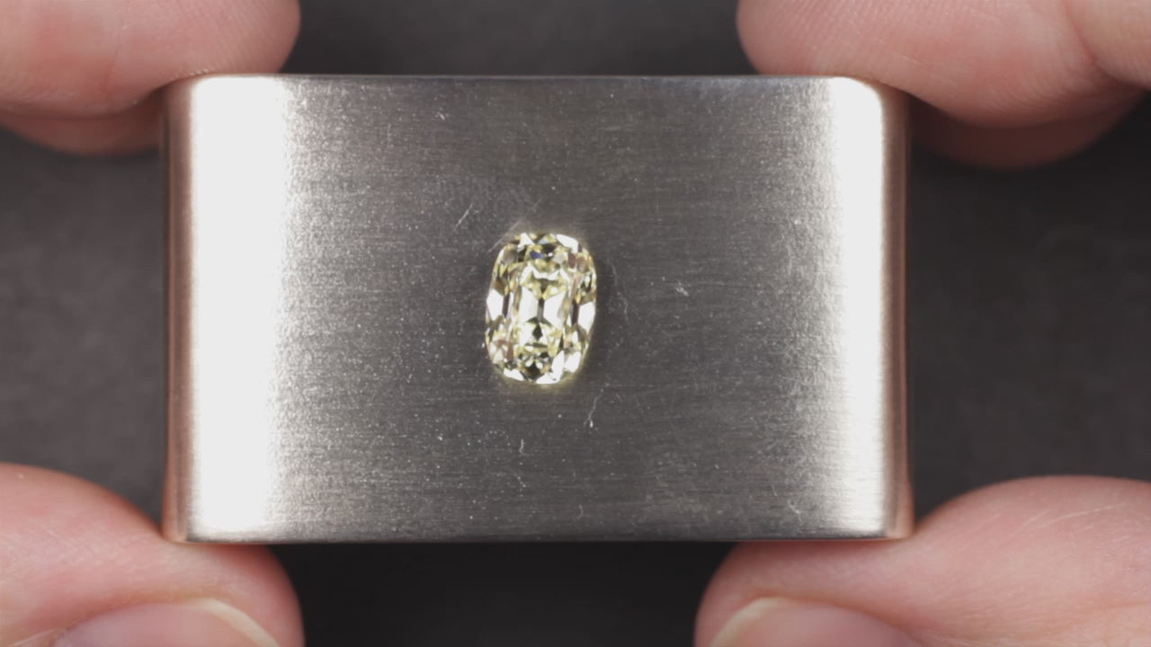 1.59ct OLD MINE CUT DIAMOND GIA CERTIFIED U-V VS1 ELONGATED CUSHION BRILLIANT