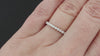 VINTAGE STYLE DIAMOND WEDDING RING 10k WHITE GOLD DAINTY BAND MILGRAIN BEZEL
