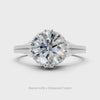 ART DECO VINTAGE STYLE SEMI-MOUNT PRONG SET SETTING 8mm ROUND RING 14K SOLITAIRE