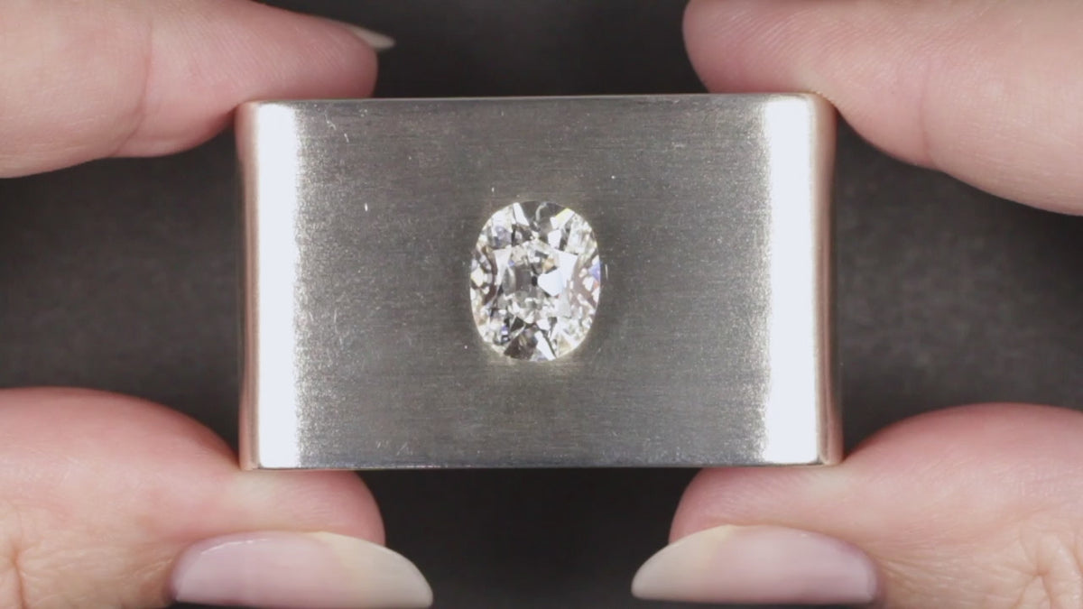 CERTIFIED 4 CARAT E VS2 OLD MINE CUT LAB CREATED DIAMOND CUSHION BRILLIANT 4ct