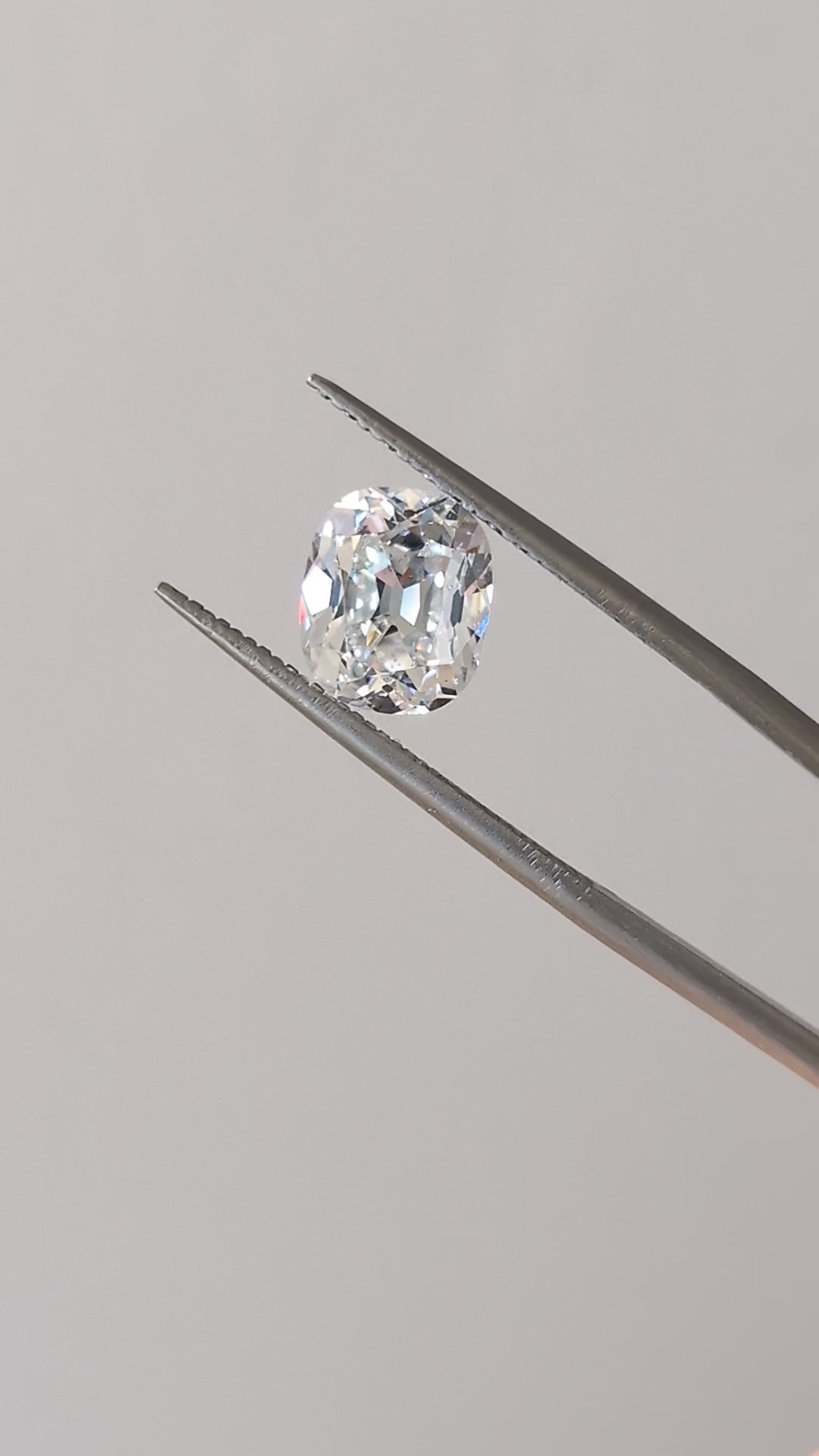 3.06ct OLD MINE CUT DIAMOND GIA CERTIFIED D SI1 ANTIQUE STYLE ELONGATED CUSHION