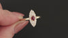 RUBY DIAMOND NAVETTE RING VINTAGE STYLE COCKTAIL ENGAGEMENT MARQUISE PLATINUM