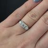 1.35ct VINTAGE STYLE DIAMOND ENGAGEMENT RING PLATINUM 3 STONE ROUND CUT ART DECO
