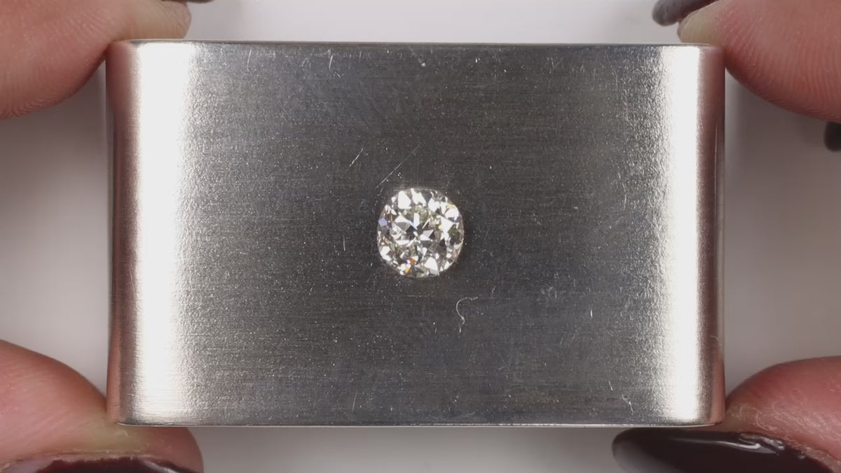 ANTIQUE 0.94ct OLD MINE CUT DIAMOND H-I SI1 ENGAGEMENT ESTATE LOOSE 6mm NATURAL