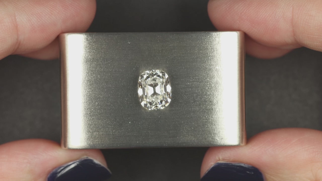 2.70ct OLD MINE CUT DIAMOND GIA CERTIFIED F VS2 ELONGATED CUSHION BRILLIANT