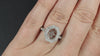 DIAMOND HALO RING SETTING ART DECO STYLE SEMI MOUNT VINTAGE OVAL 14k WHITE GOLD