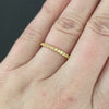 YELLOW SAPPHIRE 14K YELLOW GOLD ETERNITY RING STACKING WEDDING BAND Size 6
