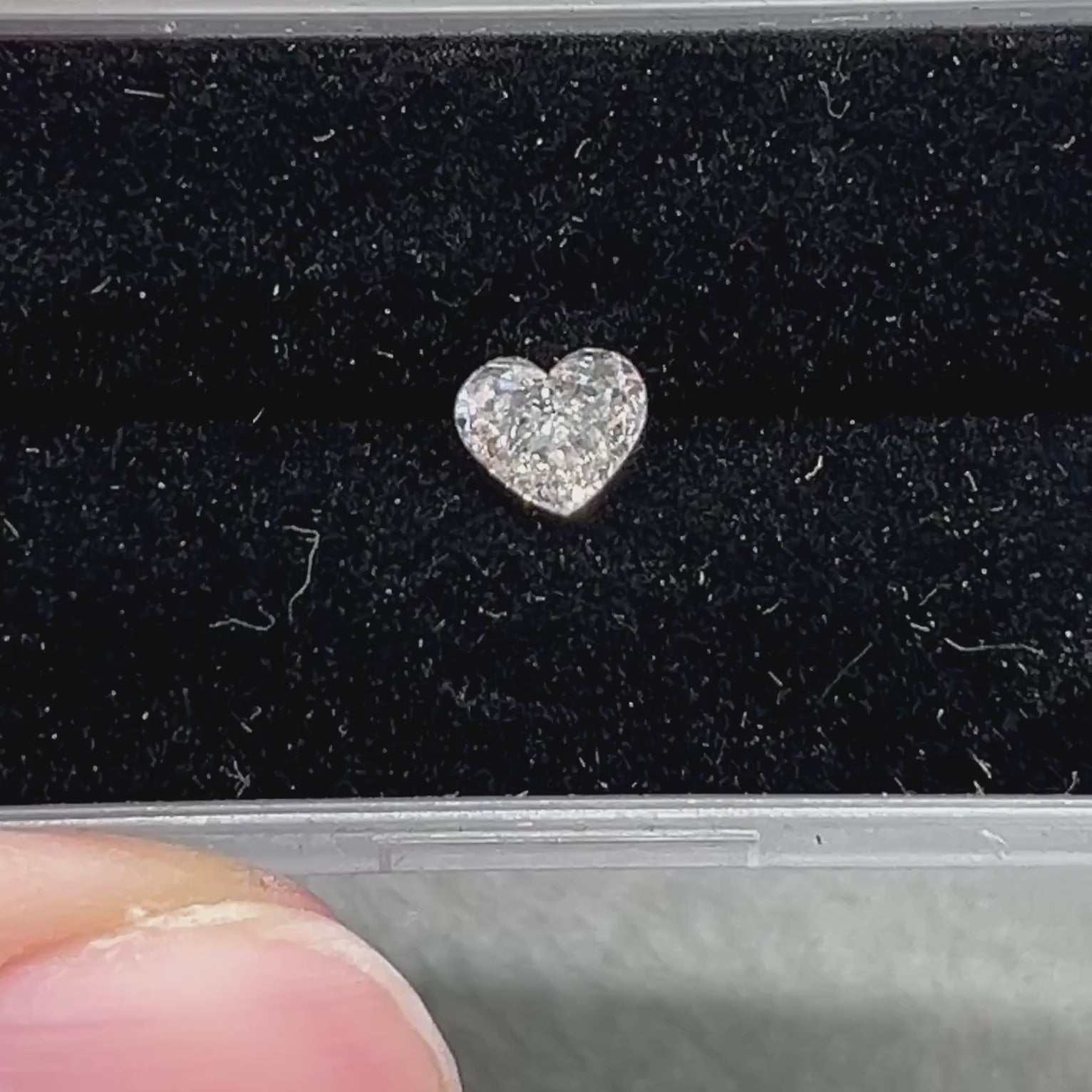 0.43ct HEART SHAPE DIAMOND F SI2 LOOSE STONE NATURAL BRILLIANT CUT PENDANT