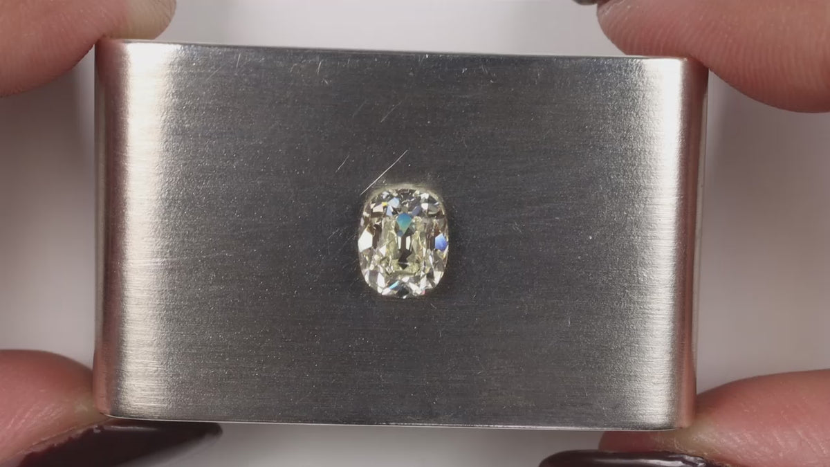 1.43ct M SI2 OLD MINE CUT DIAMOND GIA CERTIFIED NATURAL VINTAGE STYLE ENGAGEMENT
