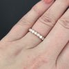 0.84ct DIAMOND WEDDING BAND STACKING RING NATURAL 14k YELLOW GOLD VERY GOOD CUT