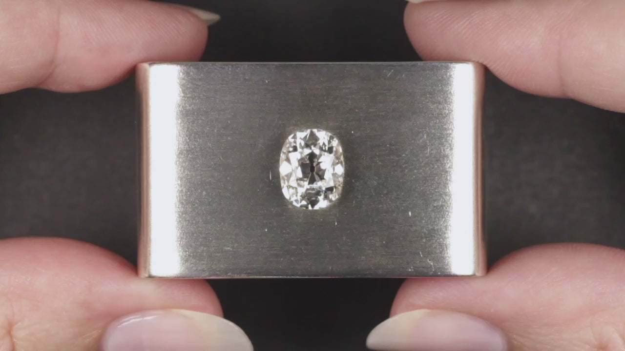 2.60ct F VVS2 OLD MINE CUT LAB CREATED DIAMOND IGI CERTIFIFED ENGAGEMENT LOOSE