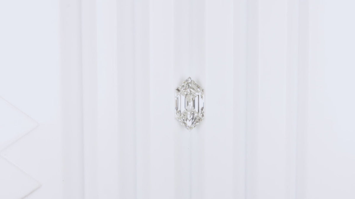 2.02ct F VVS2 LAB CREATED DIAMOND ELONGATED HEXAGON IGI CERTIFIED 2 CARAT LOOSE