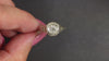ART DECO DIAMOND SOLITAIRE ENGAGEMENT RING OLD MINE CUT 18K VINTAGE FILIGREE