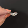 VINTAGE DIAMOND ENGAGEMENT RING PLATINUM 3/4ct OLD EUROPEAN CUT CLASSIC ESTATE