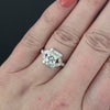 1.20ct ART DECO VINTAGE DIAMOND RING F-G SI1 OLD EUROPEAN CUT PLATINUM COCKTAIL