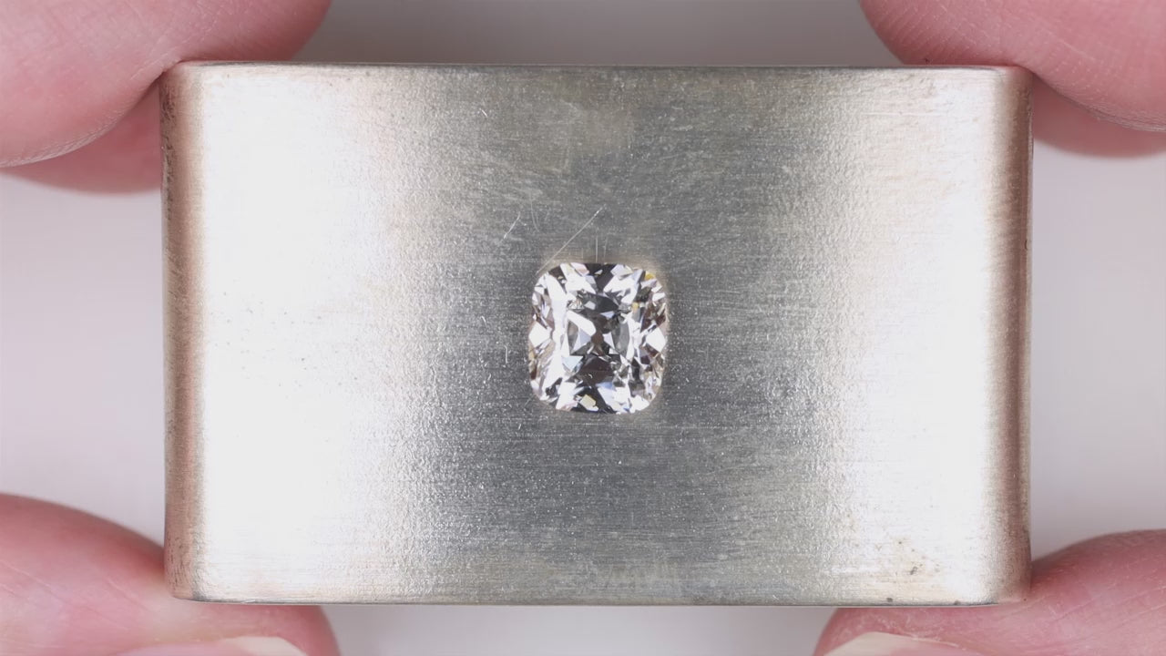 1.5 CARAT OLD MINE CUT LAB CREATED DIAMOND CERTIFIED F VS1 SQUARE CUSHION 1.5ct