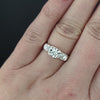 0.44ct VINTAGE DIAMOND ENGAGEMENT RING MID CENTURY ILLUSION CLASSIC WHITE GOLD